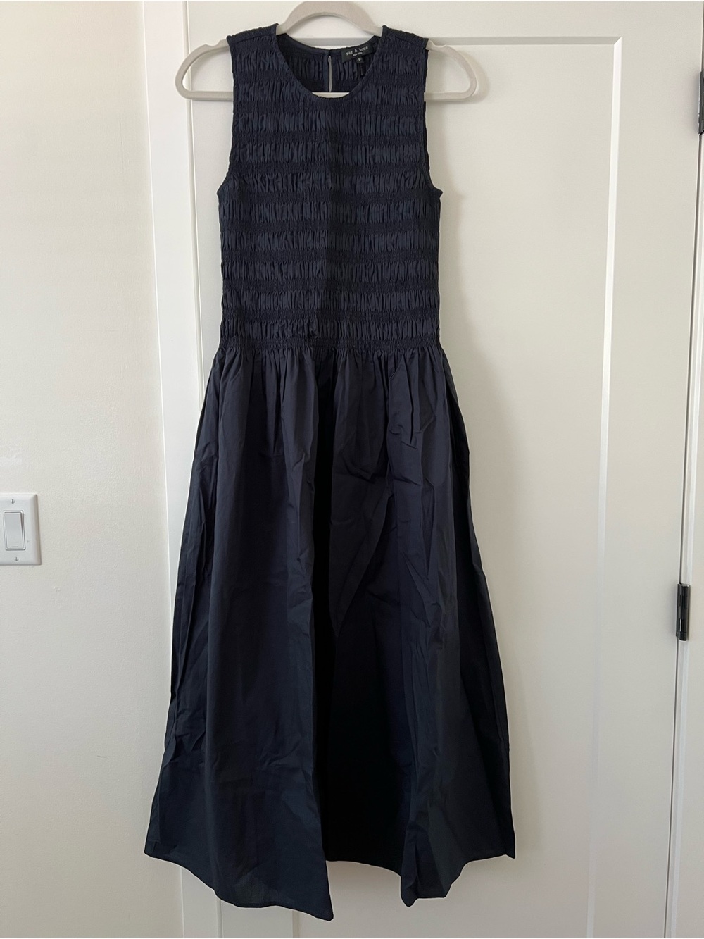 rag & bone Lane Smocked Poplin Dress